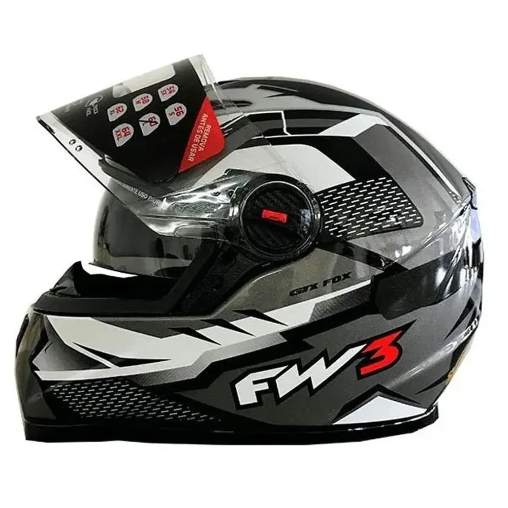 CAPACETE FW3 GTX FOX GRAFITE