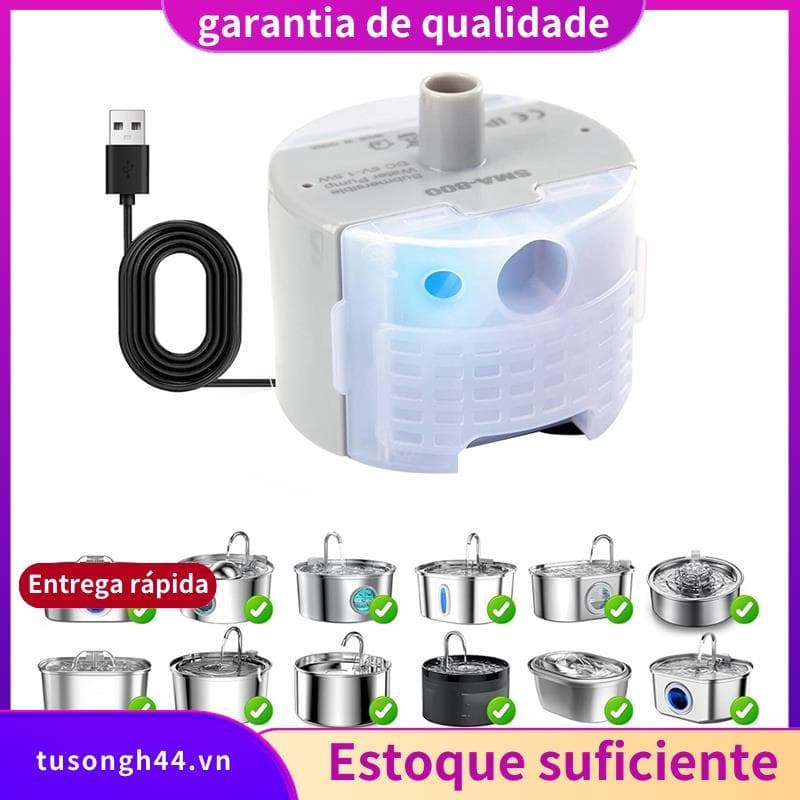 Bomba De Fonte De Água Para Gatos , Substituição De Motor Submersível SMA-800 Suprimentos Internos De Aço Inoxidável Ani