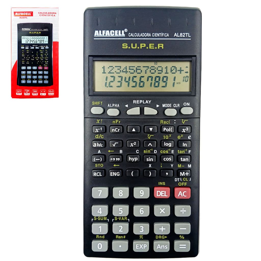 Calculadora Científica 10 Dígitos 16,5x8,5cm em Plástico Alfacell