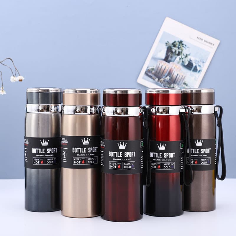 Garrafa térmica de aço inoxidável de 800 ml à prova de quedas e resistente ao calor