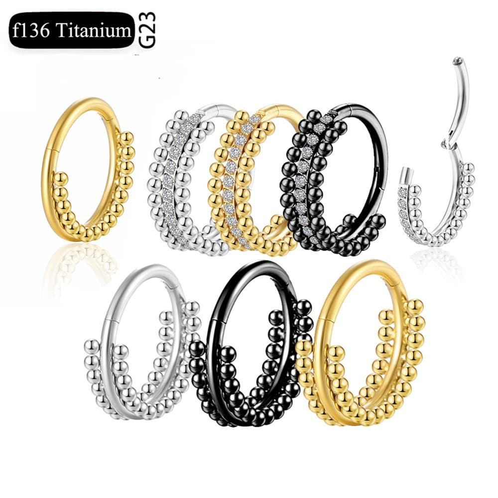 Brincos curvos perfurados sem costura, adequados para cartilagem, anel de septo em material G23, com diamantes, acessóri