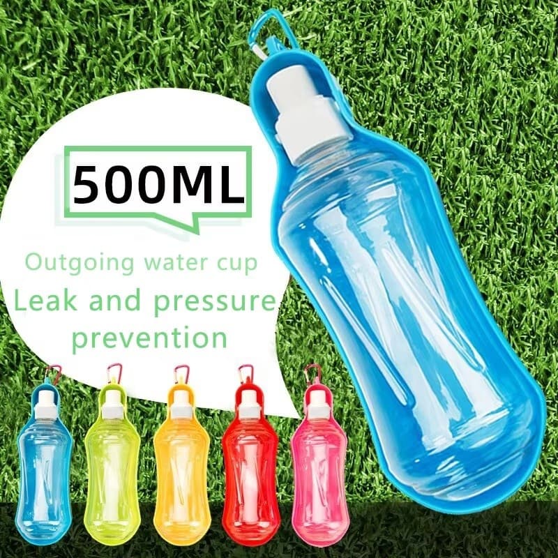 250/500ML Dog Water Bottle Folding Drinker Plastic Portable Water Bottle Pets Travel Drinking Water Feeder Bowl pet trav