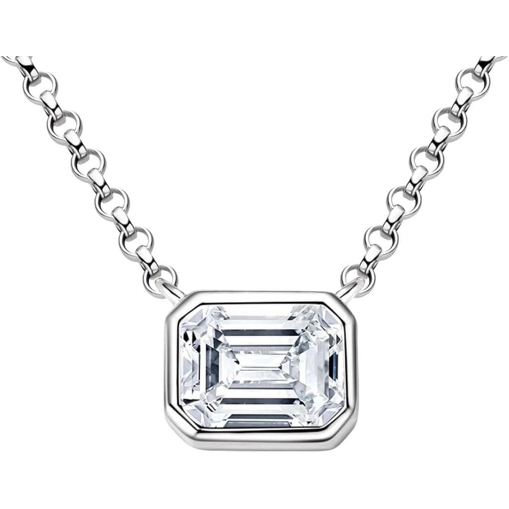 Colar de Moissanite Esmeralda de 1 Quilate para Mulheres, Colar de Prata Pura S925, Presente de Aniversário para Esposa,