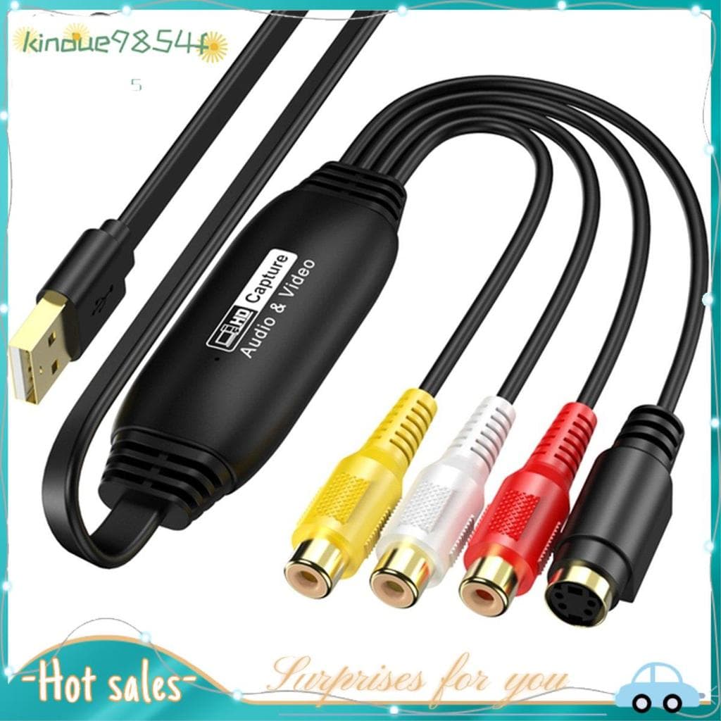 Captura De Vídeo USB Para Conversor Digital Placa De Áudio E 2.0 Sistema De Suporte De TV DVD Fácil Instalação