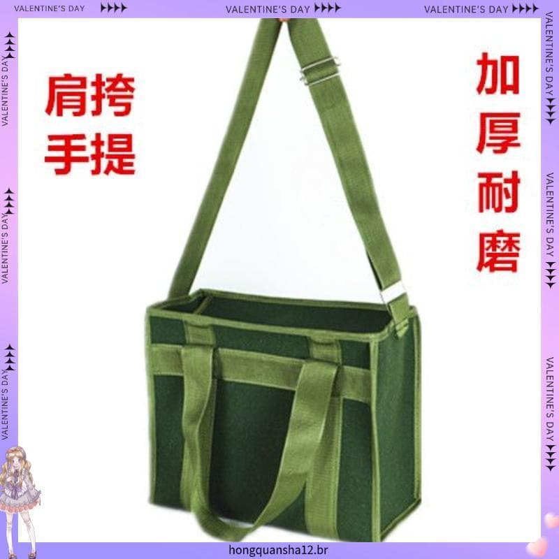 Novo produto bolsa de lona de ombro cruzado, bolsa de ferramentas com zíper, ferramenta de lona, armazenamento portátil,