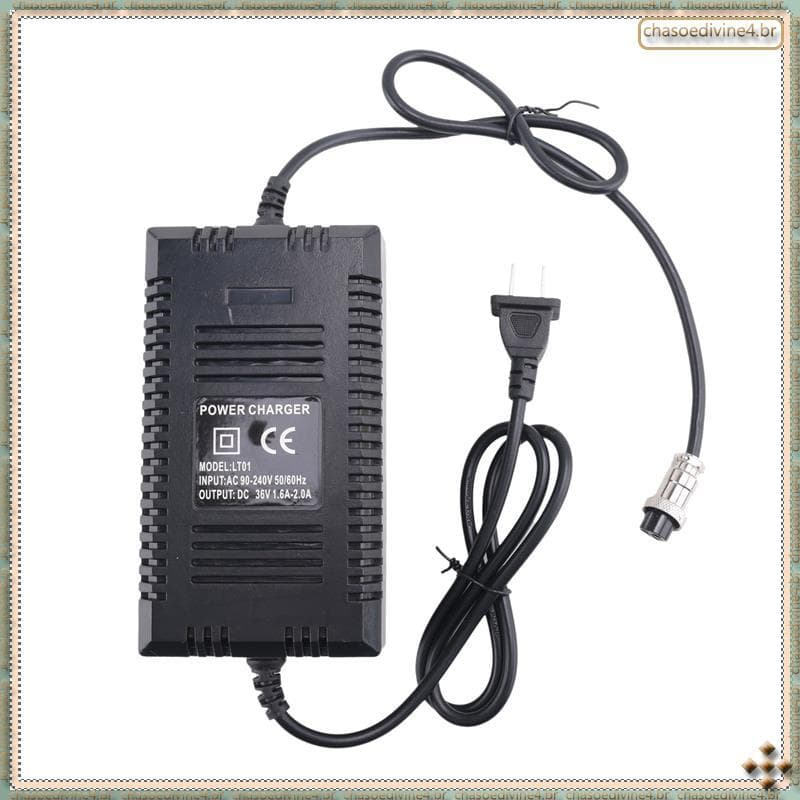 [Ykr] Carregador De Bateria Para Bicicleta Elétrica E Scooter 36 Volts 36V Fêmea 1.8A Praia Carro Plugue Americano