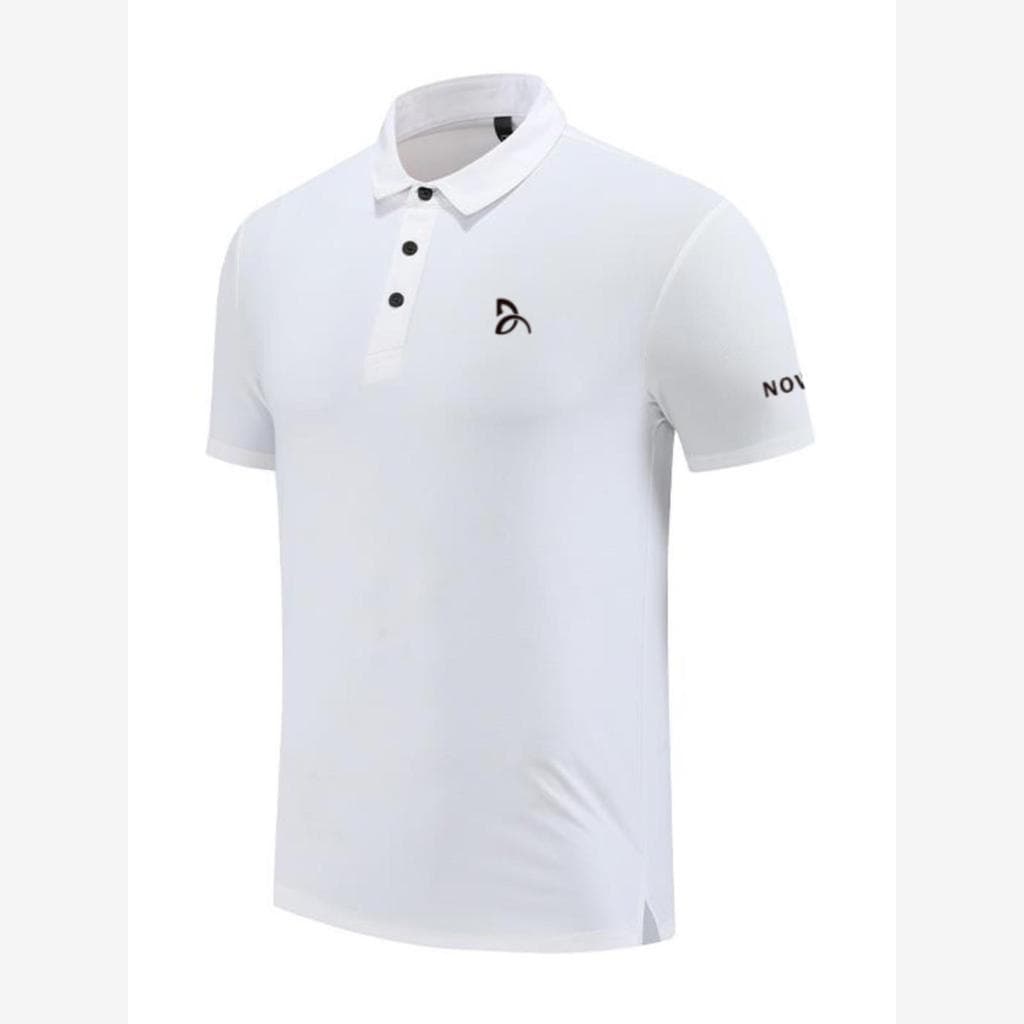 Roupas De Tênis Camisa polo Masculina De Manga Curta Branca Absorvente De Suor Respirável Esportivo top0731