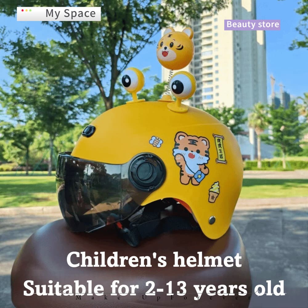 MY Capacete De Bicicleta , Infantil Com Olhos De Sapo Oscilante Respirável , | Segurança Ajustável Padrão De Desenho Ani