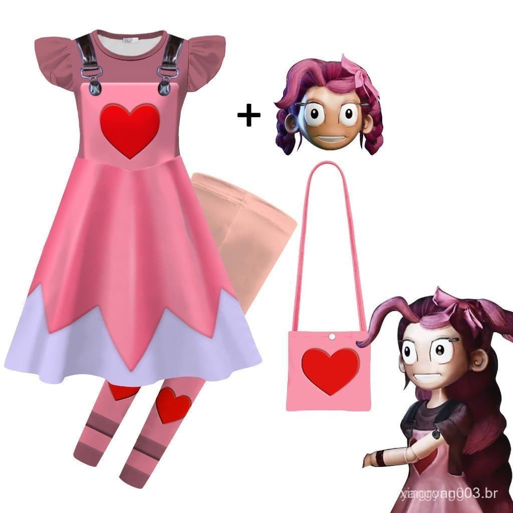 Vestido de Cosplay da Princesa Lily para Meninas no Verão, Conjunto de Fantasia para Apresentações de Palco Infantil V24