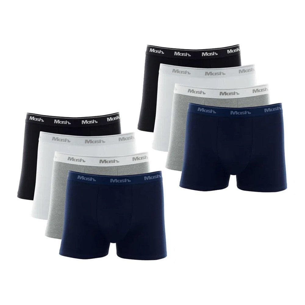 Kit 8 Cuecas Mash Boxer Box Algodão Cotton Original - TAM M