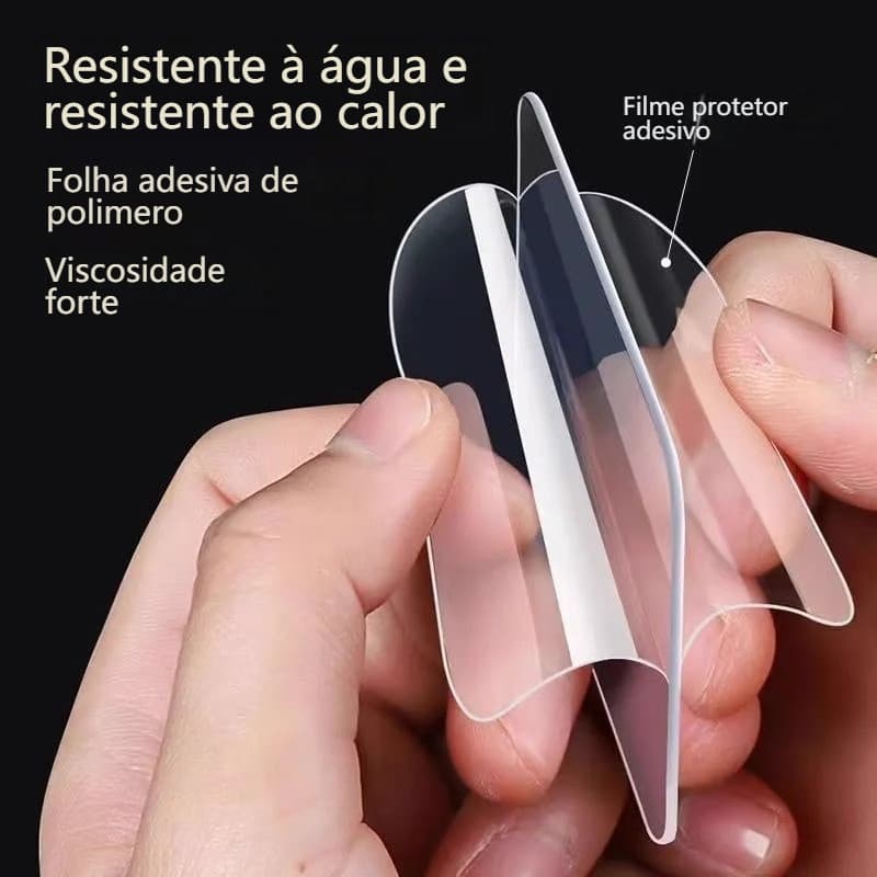 Adesivo transparente de dupla face - 10 peças, forte, não deixa marcas, removível, adequado para adesivos de parede de m