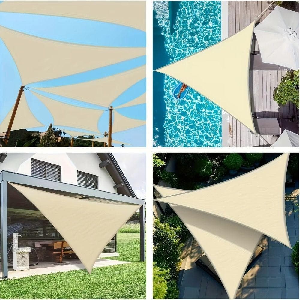 Guarda-Sol Triangular , Bloco UV 95 % 3x3x300cm Tamanho Abrigo Solar À Prova D'água , Pano De Sombra De Toldo Durável