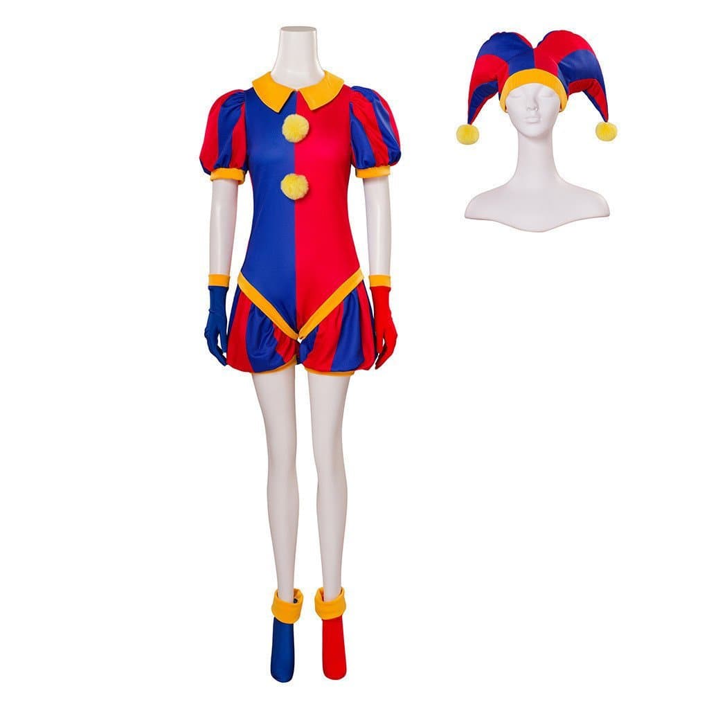 Fantasia de Cosplay do Circo Digital Mágico, Macacão Pomni, Máscara de Halloween