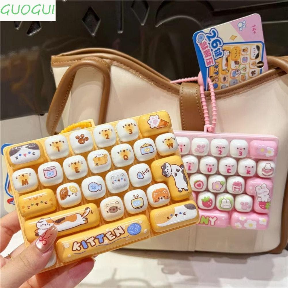 Brinquedo De Botão De Descompressão GUOGUI , Design Fofo Estilo Criativo Mini Pingente De Teclado , Ornamento De Suspens