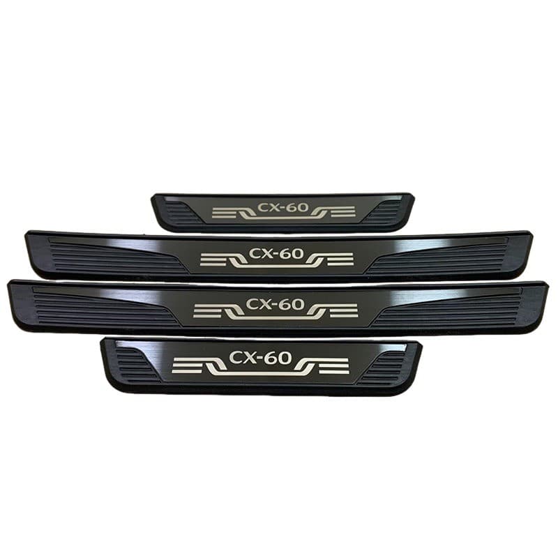Aço Inoxidável Guarnição de Soleira Proteção de Porta de Carro para Mazda CX-60 CX60 PHEV, Conjunto de 4 peças
