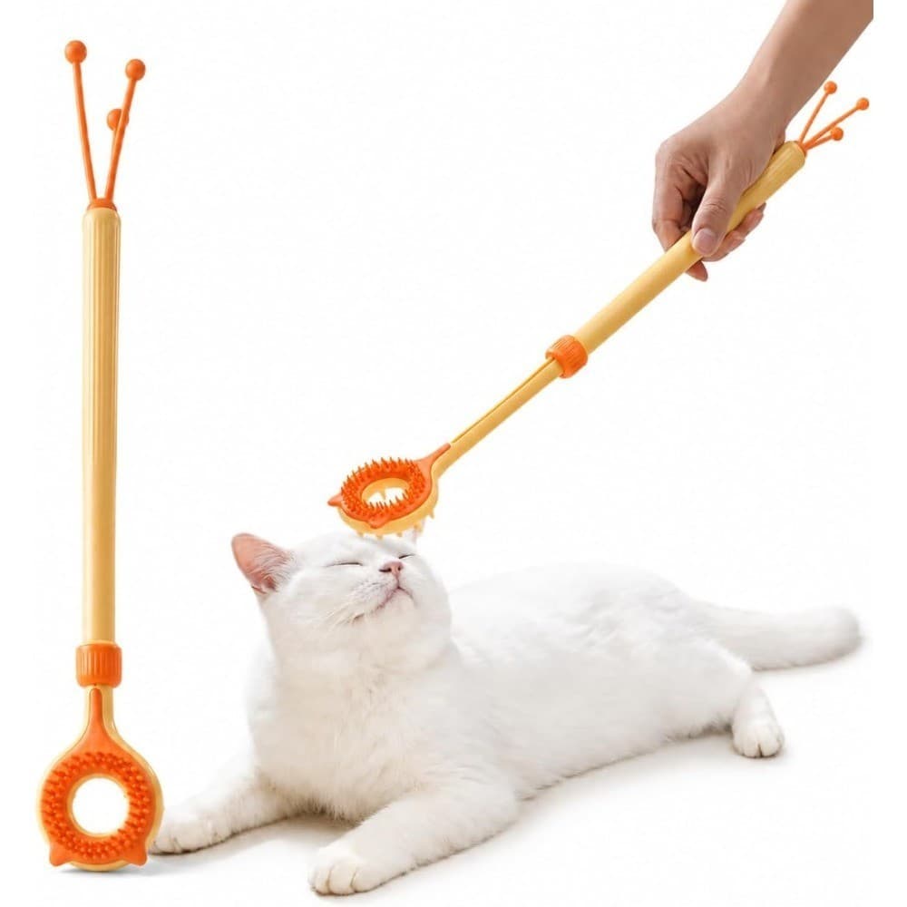 Gato Scratcher Massagem Varinha Resina Plástica Pet Seguro Dupla Face Macio Duro Cócegas Brinquedo Interativo Teaser Par
