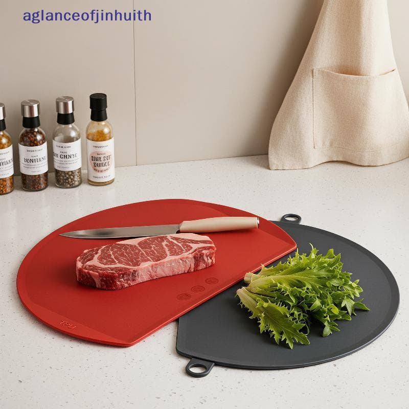 [aglanceofjinhui] Tábua De Corte De Plástico Sem BPA Superfície Pendurável Antiderrapante De Qualidade Alimentar Para Co