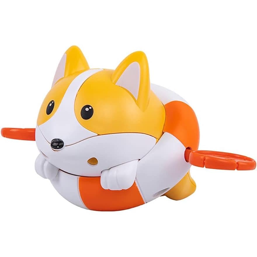Brinquedo de Banho Corgi com Corda para Puxar, Brinquedo de Banheira Corgi de Corda, Corgi Nadador, Cachorrinho Remador,