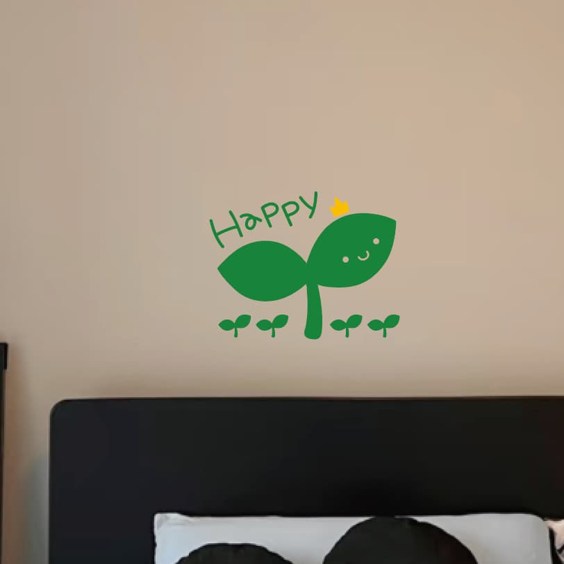 Quarto das crianças dos desenhos animados planta adesivos de parede texto criativo Graffiti pintura decorativa bonito re