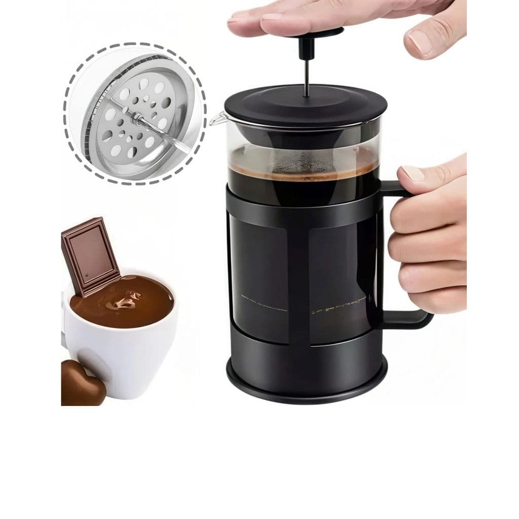 Cafeteira Prensa Francesa 350 Ml Em Vidro E Inox