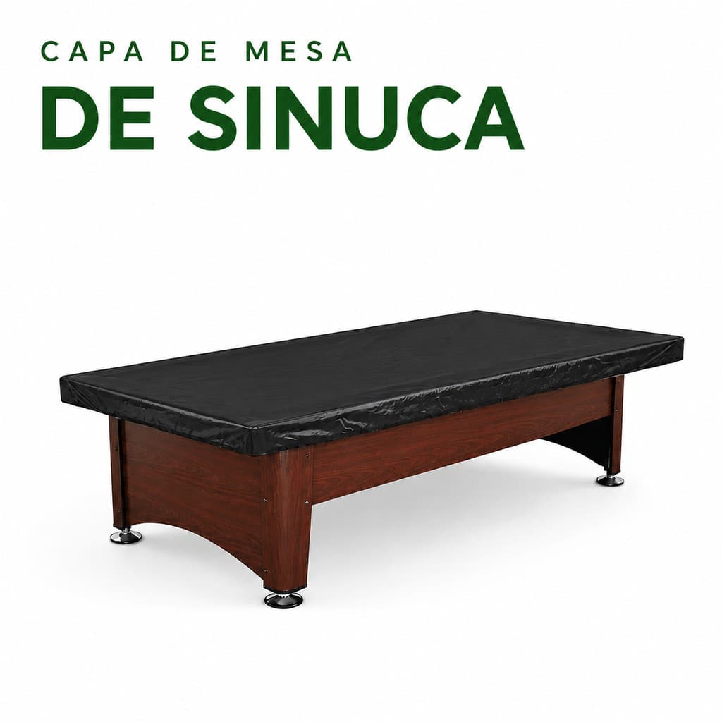 Capa Curta Impermeável Proteção para Mesa de Sinuca Bilhar 2.30 X 1.30 Resistente Forro Snooker