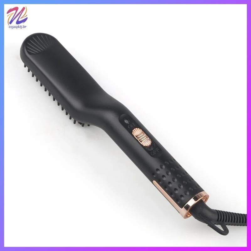 Para Homens Alisador De Cabelo E Modelador Elétrico Barba Aquecida Kit Escova Com Dupla Tensão Plugue Da Ue