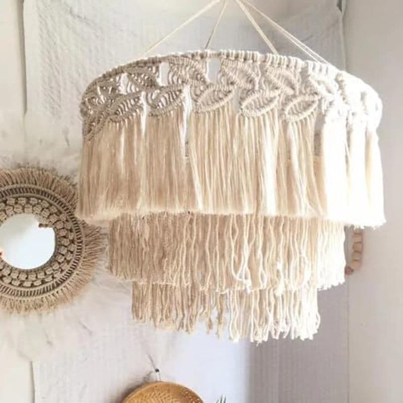Decoração De Luz Pendente Para Casa Com Borla Tecida À Mão , Estilo Nórdico