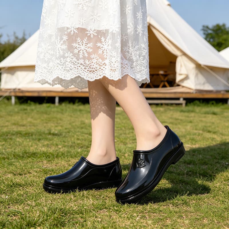 E-commerce Venda quente primavera outono quatro estações botas de chuva senhoras à prova dwaterproof água antiderrapante
