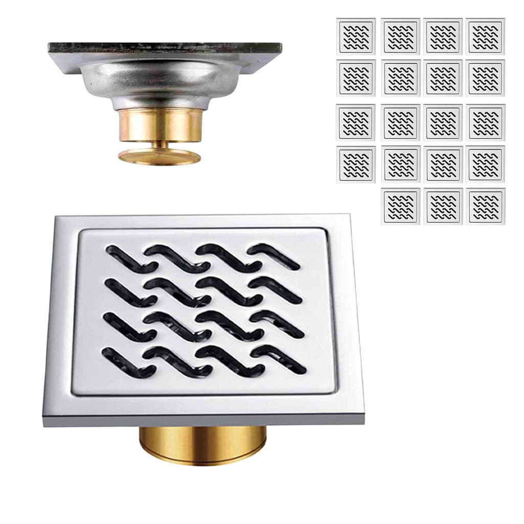 Ralo 10x10 Kit 19 Uni Inox Anti Odor Inseto Banheiro Quintal Seguro Casa Box Cozinha Varanda Resistente