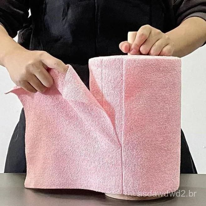 Rolo de Pano de Microfibra de Alta Resistência - Toalha de Cozinha Super Absorvente e Reutilizável
