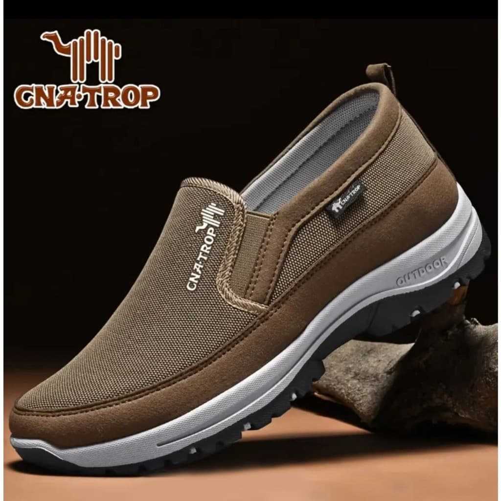 Tenis Mocassim Masculino Casual Adventure de Trilha Reforcado Impermeável com Solado Leve Resistente Promocao Lancamento