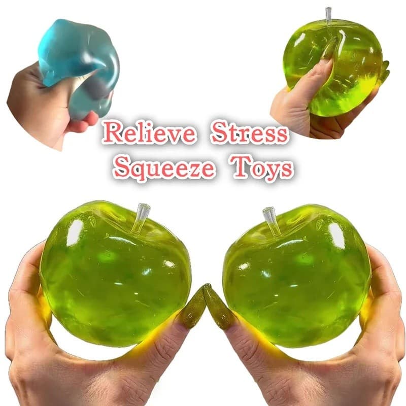 Squishy Verde Maçã Estresse Bola Macio Brinquedo Sensorial Para Tdah Autismo Recuperação Lenta Espremer Adultos Crianças