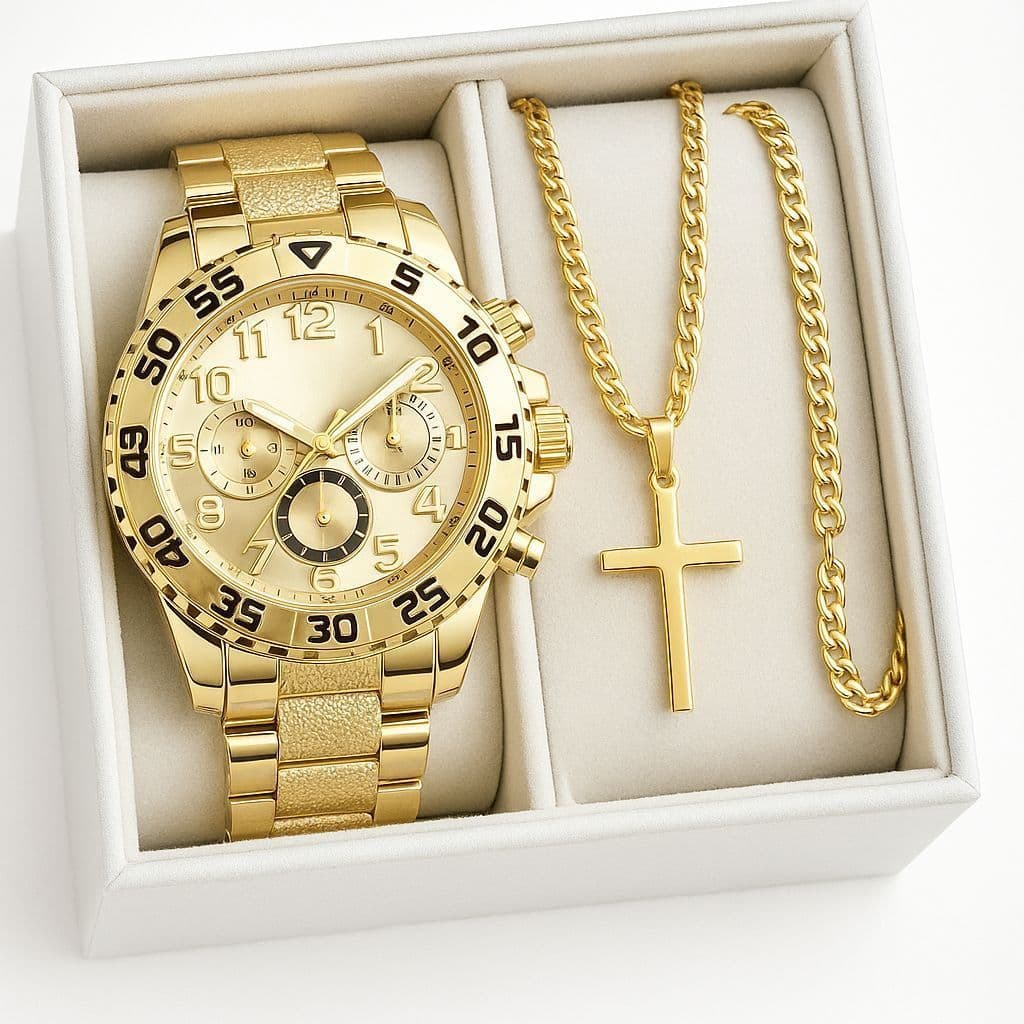 Relógio Masculino Pulseira De Aço Luxo Casual Estilo Grosso