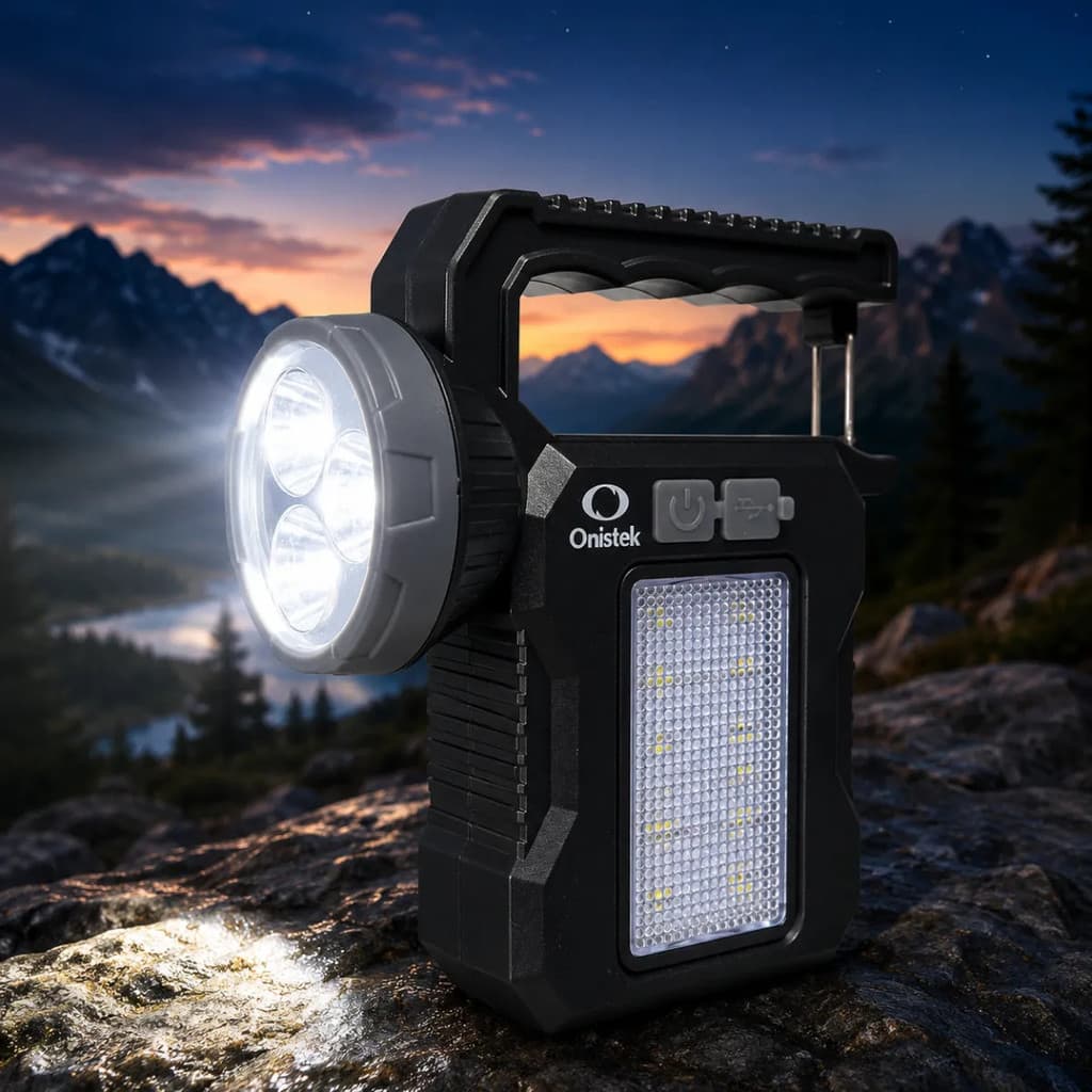 Lanterna Solar Lâmpada Led Recarregável Usb Portátil Trilha