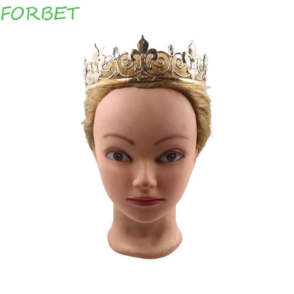 FORBET Coroa de Rei, Tiara de Metal para Príncipe, Bandana, Acessórios para Bar Mitzvah, Tiaras Redondas