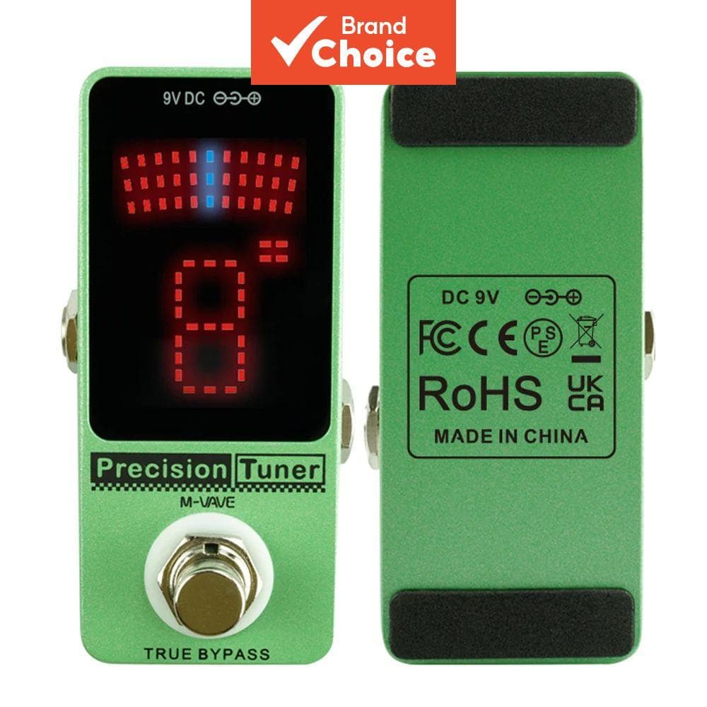 Pedal Afinador De Precisão M-VAVE True Bypass Display LED Guitarra Cromática Baixo Efeito Peças Acessório Presente