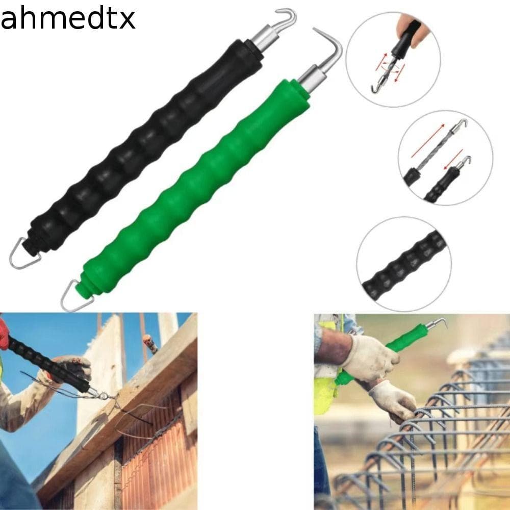 Gancho De Amarração De Vergalhão Semiautomático AHMEDTXB , Barra De Aço Com Alça Macia E Resistente , Alças Antiderrapan