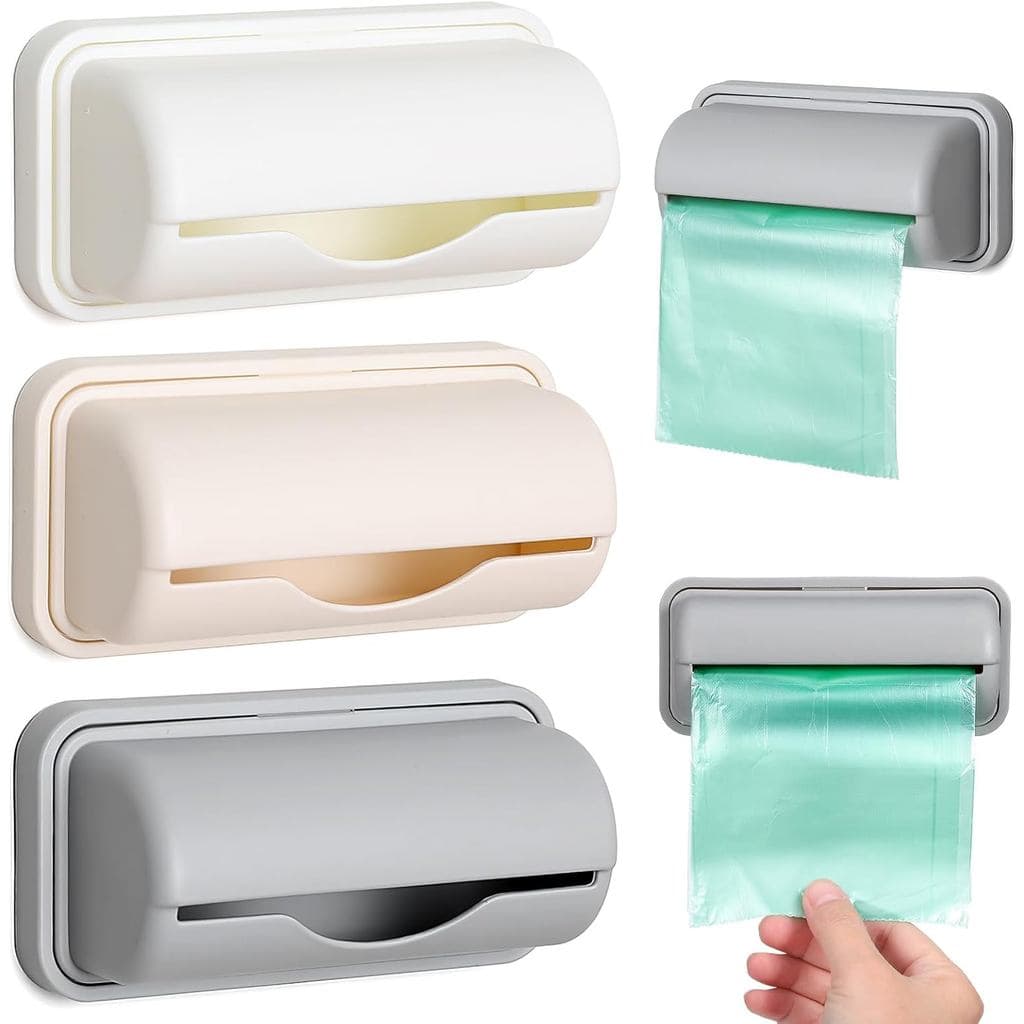 ABOOFAN Pacote com 3 Dispensadores de Sacos para Cocô de Cão, Organizador de Sacos para Cão de Montagem na Parede de 5,3