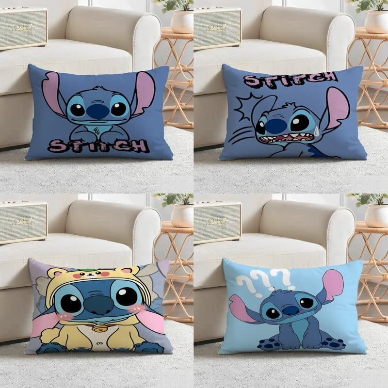 Stitch travesseiro estrela tesouro ponto dos desenhos animados único lado núcleo-livre fronha fronha fronha