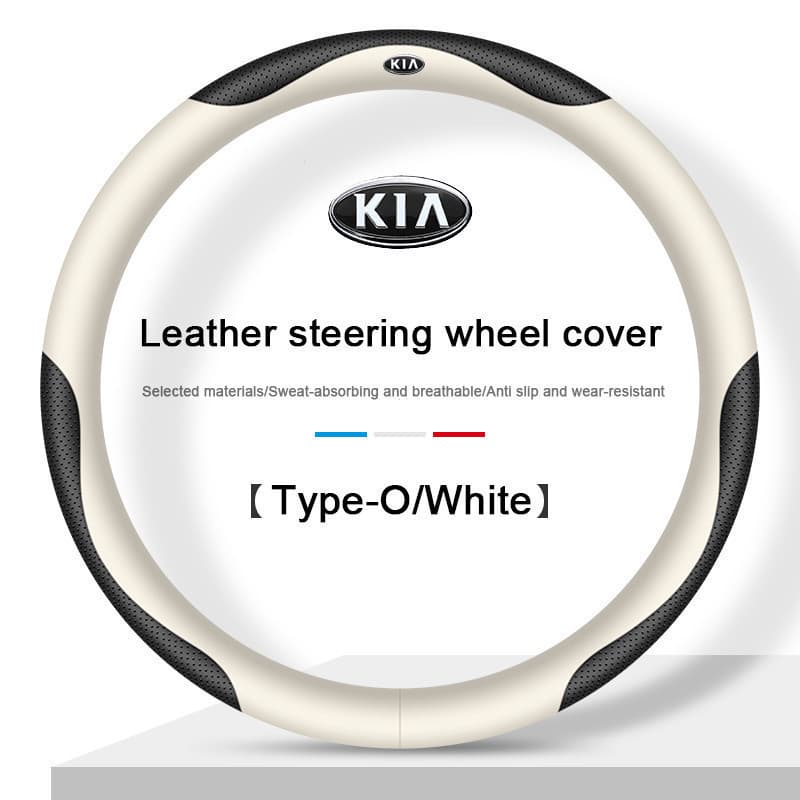 Capa de Volante Ultra-Fina de Couro para Carro com Antiderrapante e Absorção de Suor, Adequada para Acessórios KIA Sport