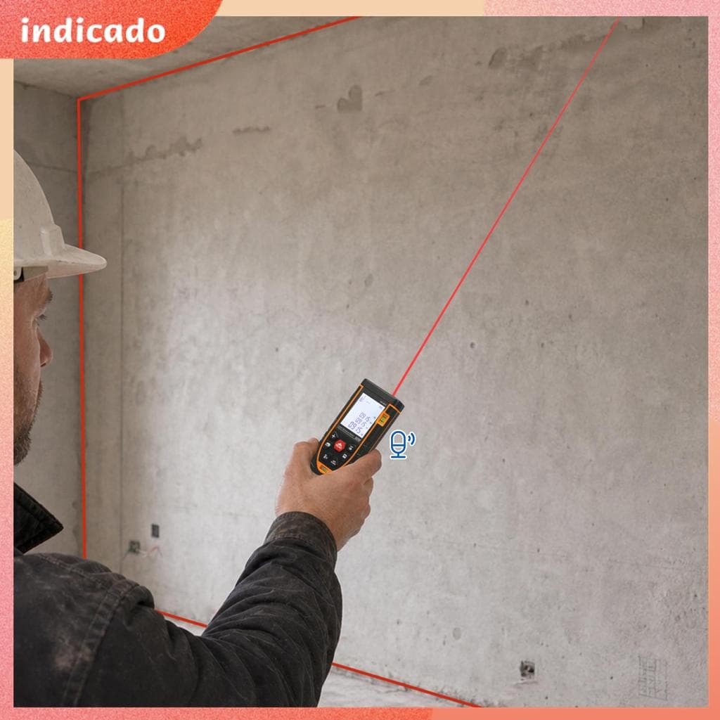 Medidor De Distância Digital De 164 Pés Com Nível De Bolha Duplo E Display Retroiluminado Grande SHOPSBC5038