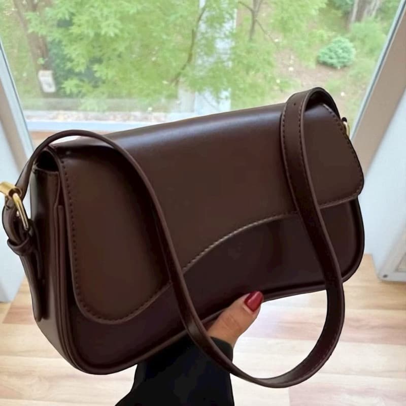Bolsa Café Baguete de Ombro Blogueira Gringa Disponível Alta Durabilidade