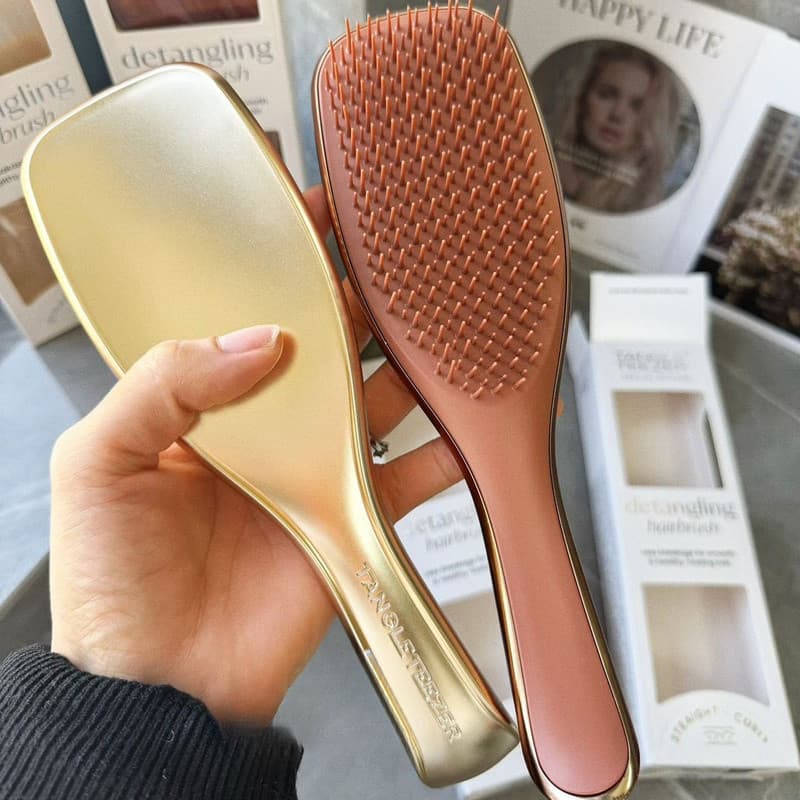 Tangle Teezer Escova De Cabelo Desembaraçadora Portátil Pente De Massagem Para Couro Cabeludo Volumizador Cabelos Cachea