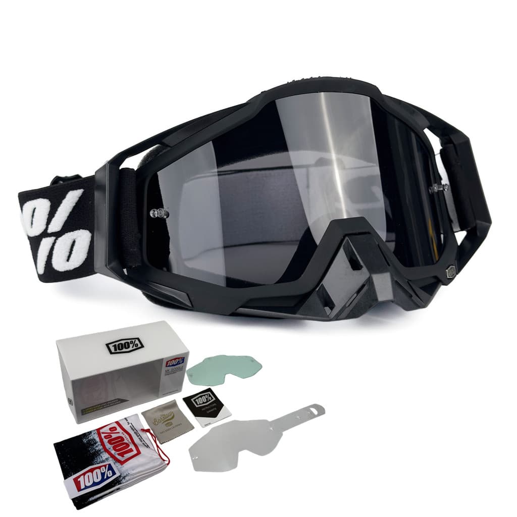 Conjunto De Óculos Para Motocicleta Off-Road 100 EX100 – De Equitação À Prova De Vento UV400 Esportes Ao Ar Livre