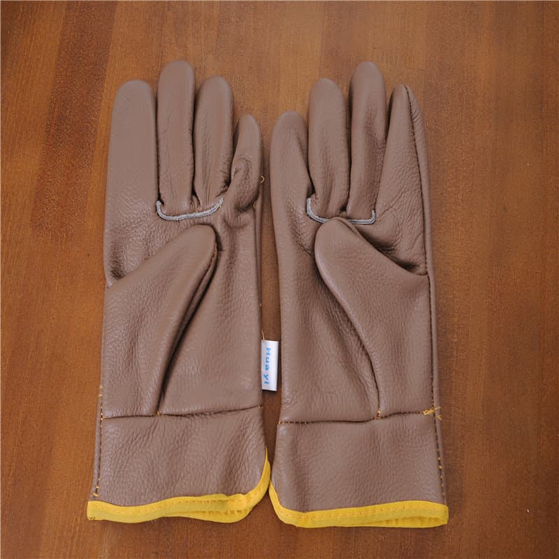 Luvas de soldagem escuras de primeira camada, proteção do trabalho, resistente ao desgaste, luvas curtas de couro de vac