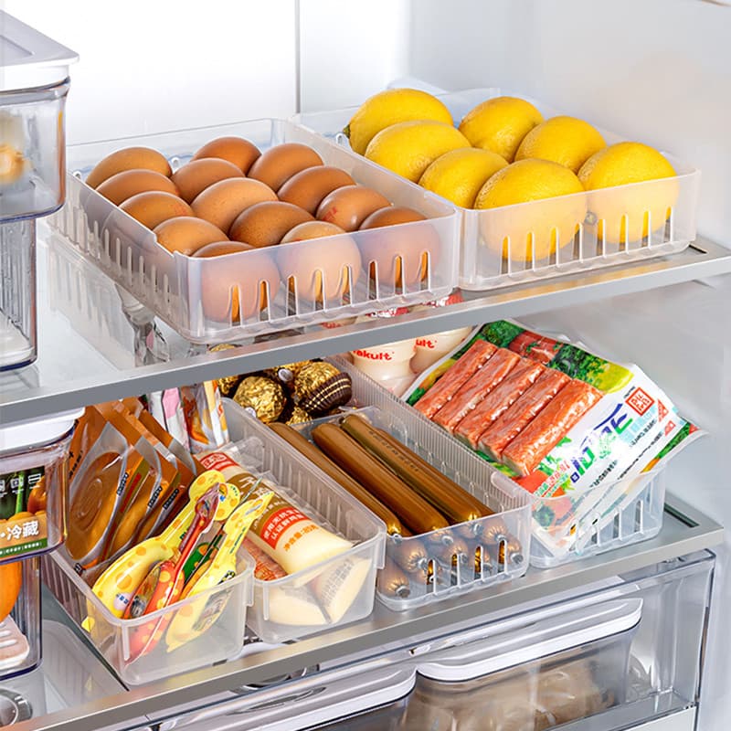 Japão importado caixa de armazenamento de geladeira cozinha grau alimentício caixa de manutenção fresca frutas legumes l