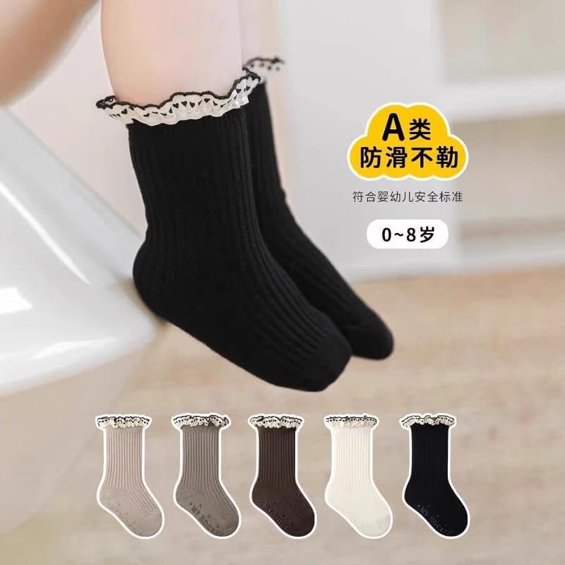 Meias de bebê outono inverno meias de renda princesa meninas bezerro Retro estilo Mori meias de algodão de tubo mé