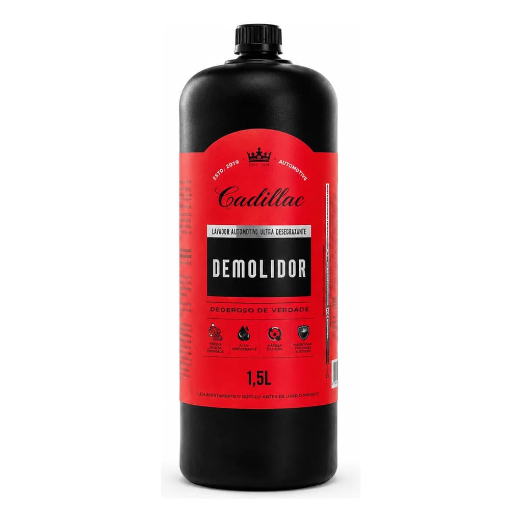 Demolidor 1,5L Cadillac Lava Autos Desengraxante Pré Lavagem Ultra concentrado