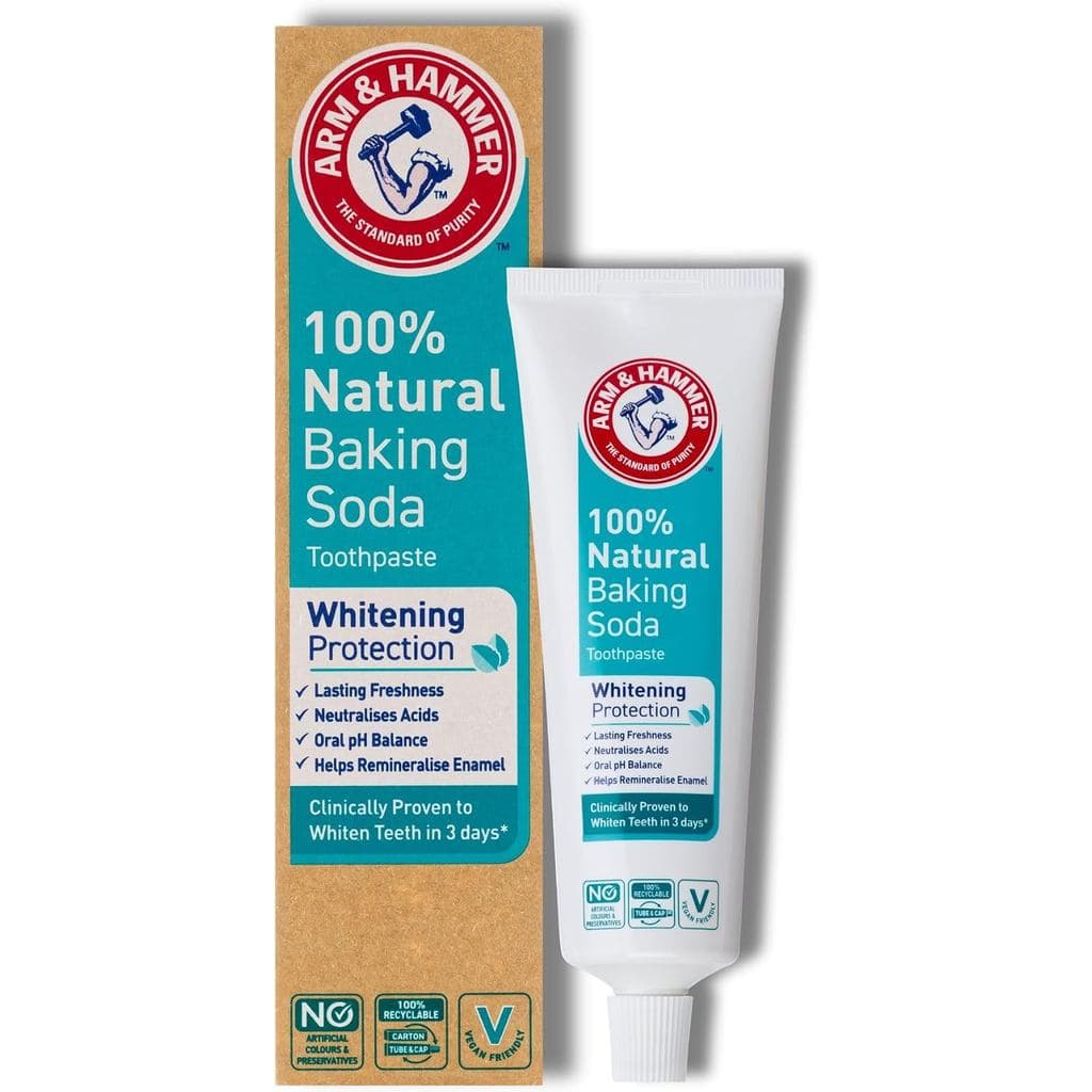 Pasta de Dente Arm & Hammer 100% Natural para Proteção e Clareamento, Pasta de Dente com Bicarbonato de Sódio para Remoç