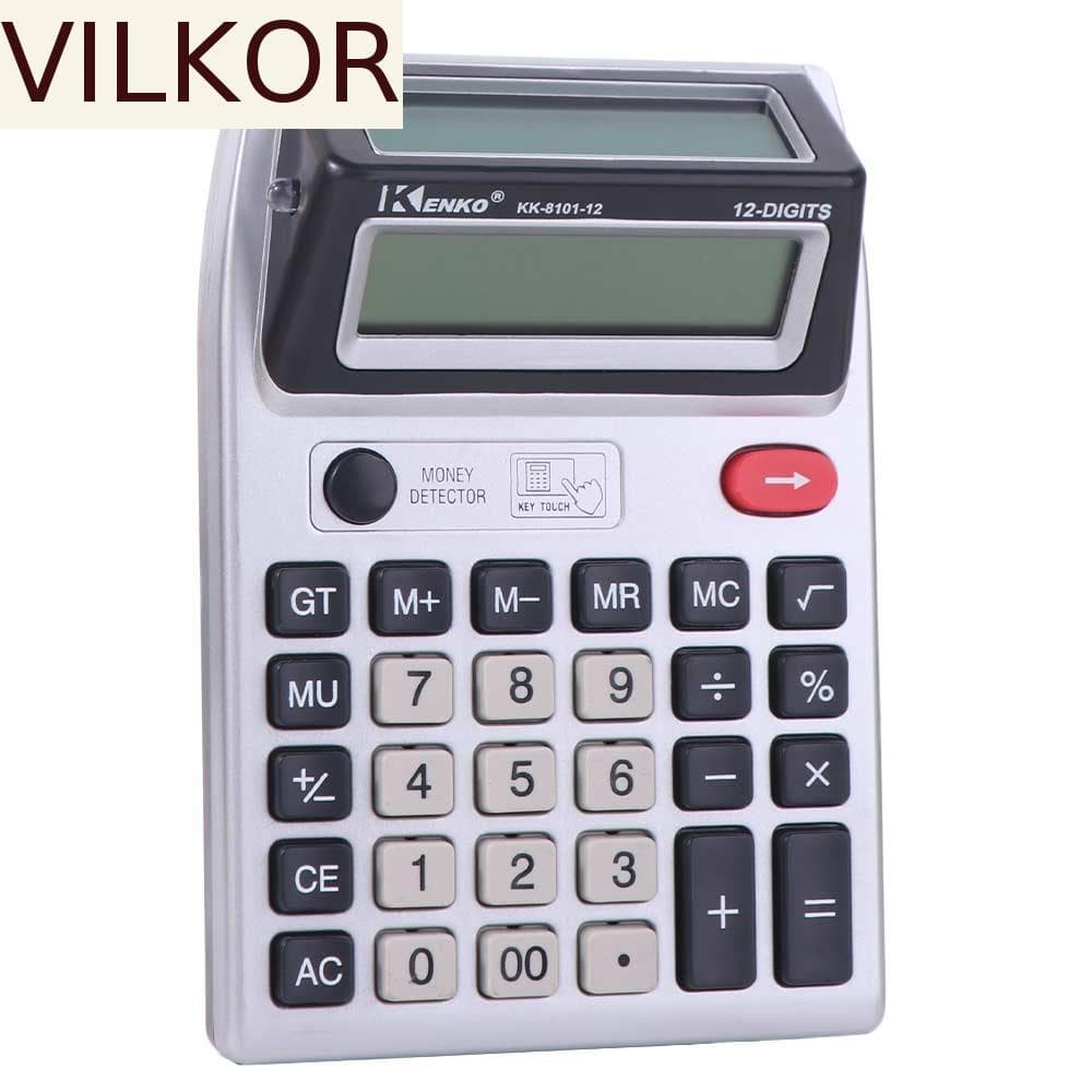Calculadora VILKOR De 12 Dígitos , Multifuncional De Contabilidade Financeira De Tela Dupla , Portátil